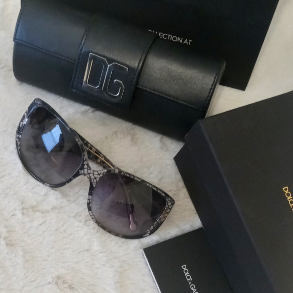 Dolce Gabbana sunglasses black lace